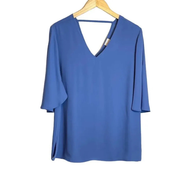 Chicos | Easy V Neck Tunic Top Large Half Sleeve V Back Side Slits - Picture 2 of 9